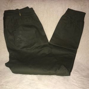Olive green rider style joggers